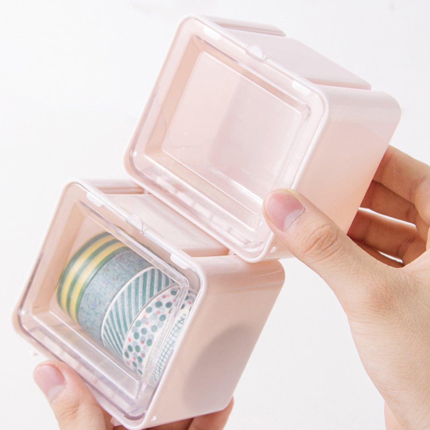 Durable Transparent Tape Storage Box of Plastic Office Organizer thumbnail 4