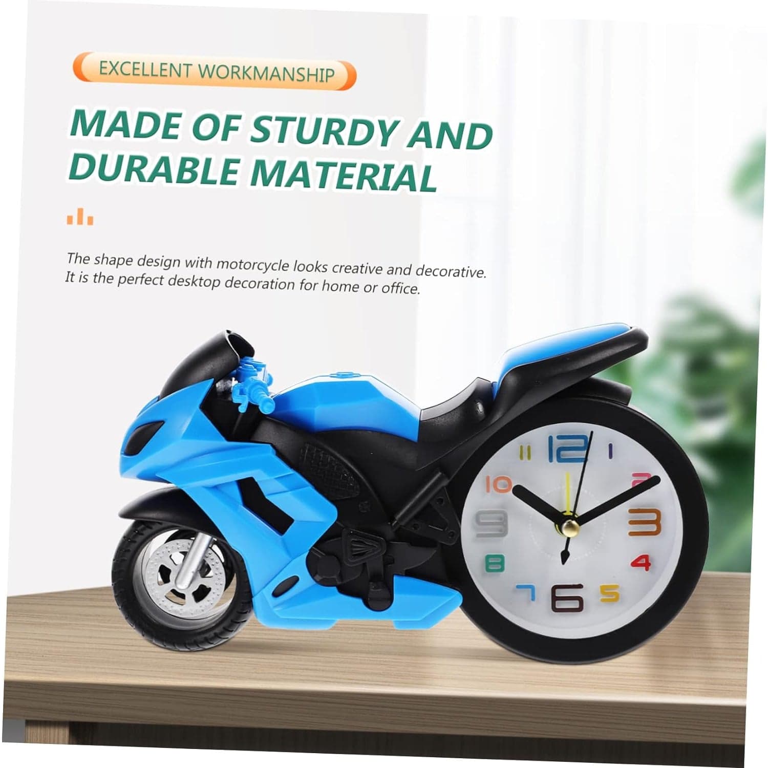 Retro Motorcycle Alarm Clock of Novelty Bike Engine Style Desk Clock thumbnail 5