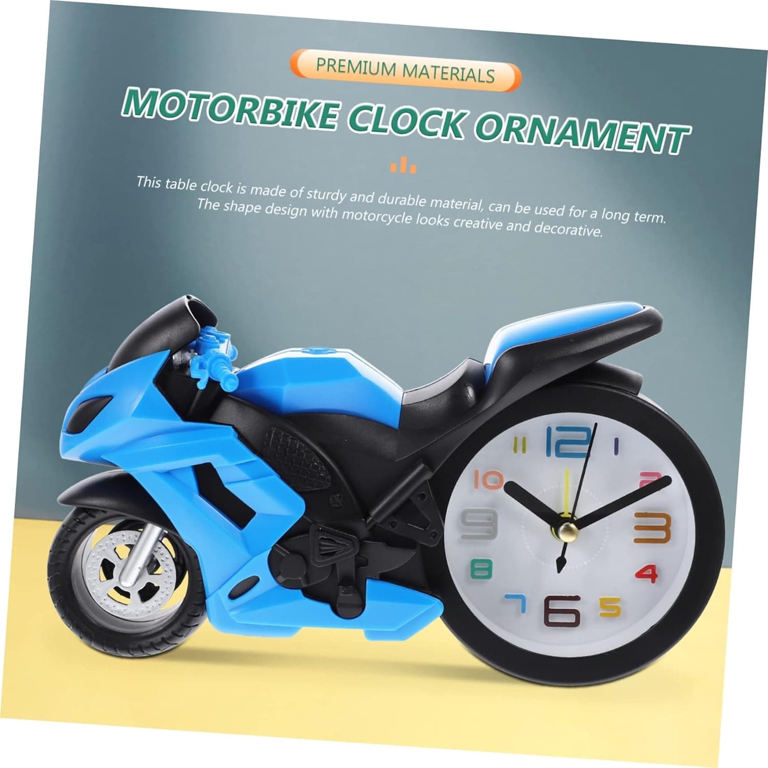 Retro Motorcycle Alarm Clock of Novelty Bike Engine Style Desk Clock thumbnail 6