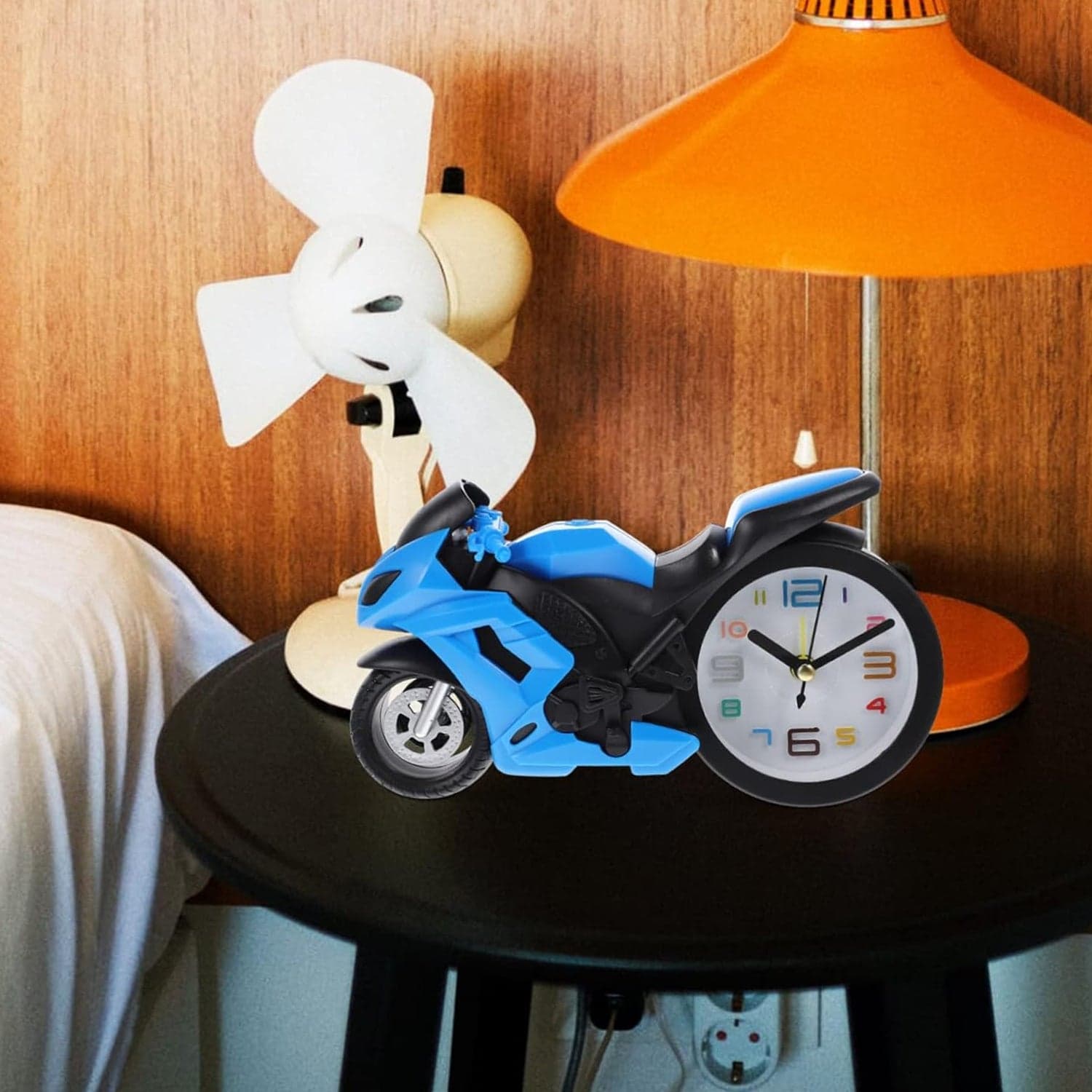 Retro Motorcycle Alarm Clock of Novelty Bike Engine Style Desk Clock thumbnail 8