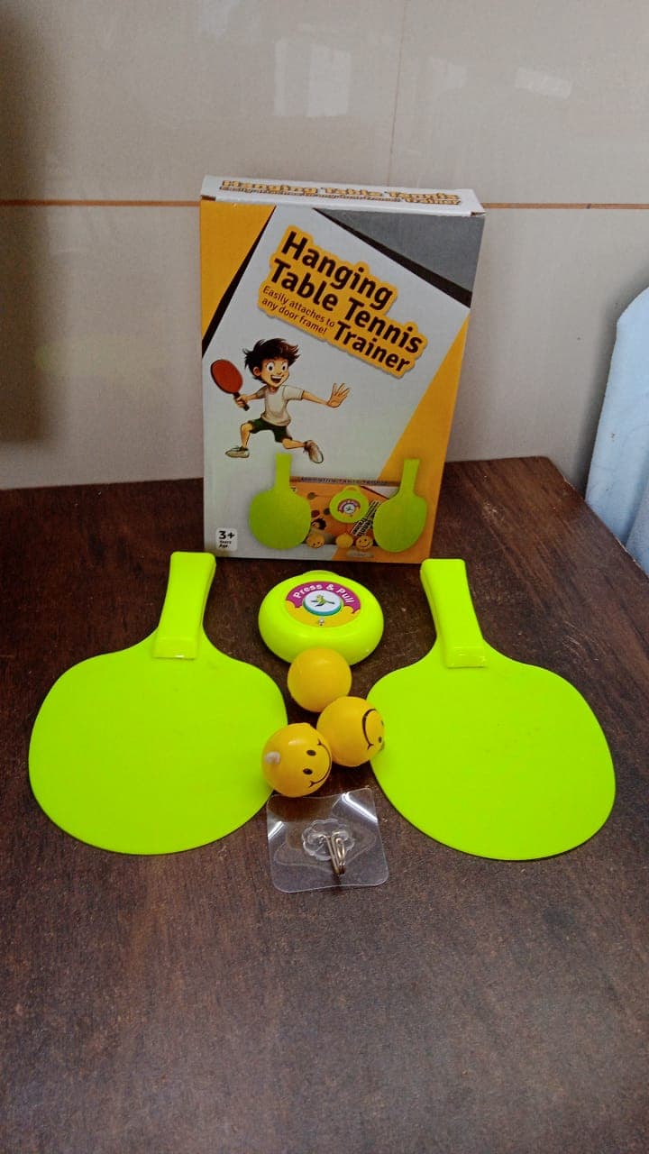 Portable Indoor Hanging Table Tennis with Three Ball, Table Tennis Self Training Set thumbnail 9