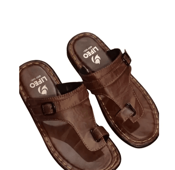LifeO-New Stylish Men's Syntethic Leather Flipflops thumbnail 1
