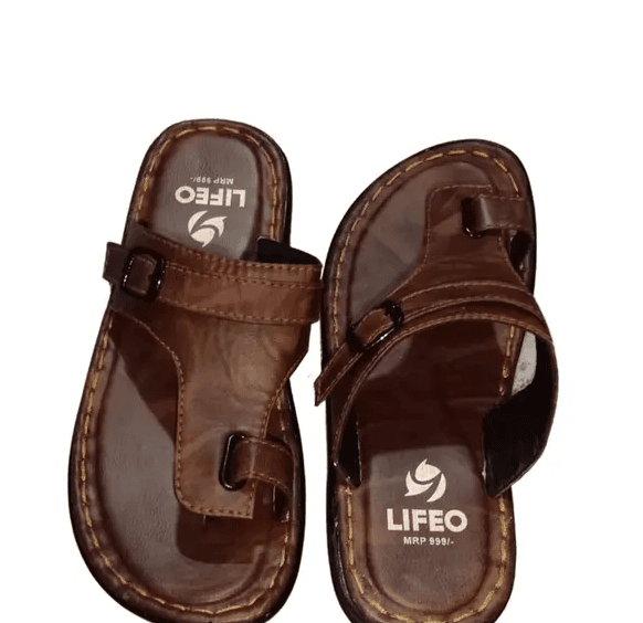 LifeO-New Stylish Men's Syntethic Leather Flipflops thumbnail 2
