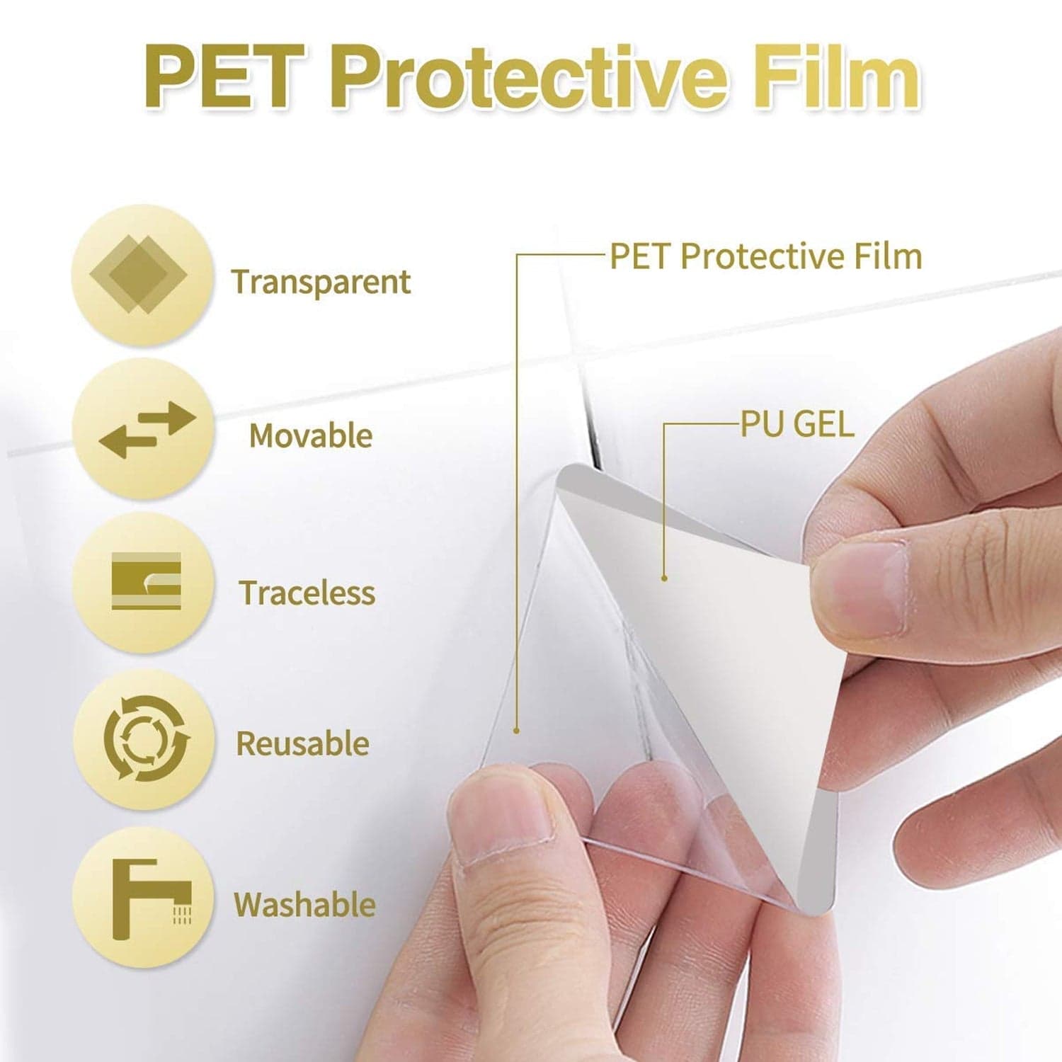 Waterproof Nano Adhesive Tape of No-Trace, Multipurpose, Removable (0.8mm, 1pc) thumbnail 5