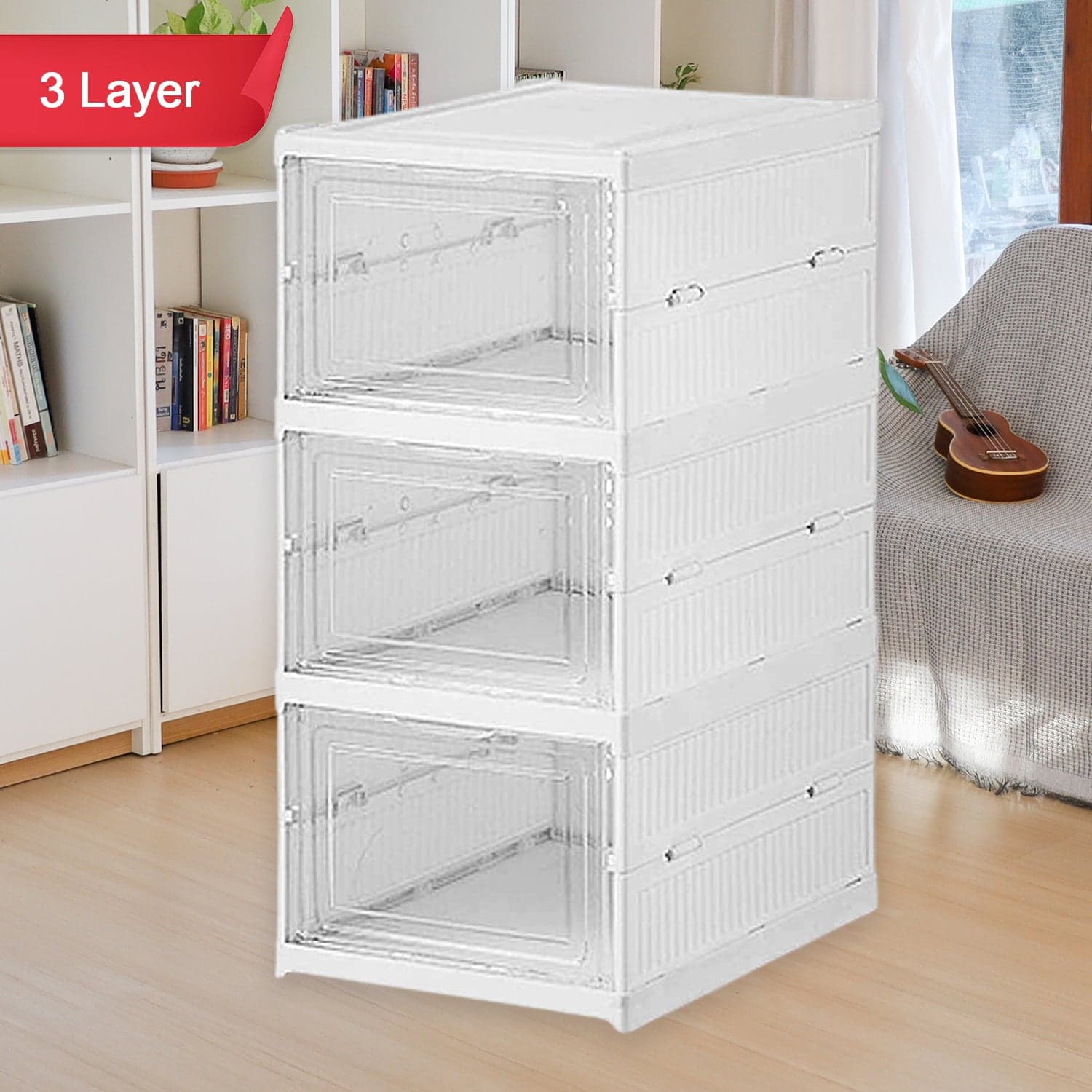 Stackable Multifunctional Storage 3 Layers thumbnail 1