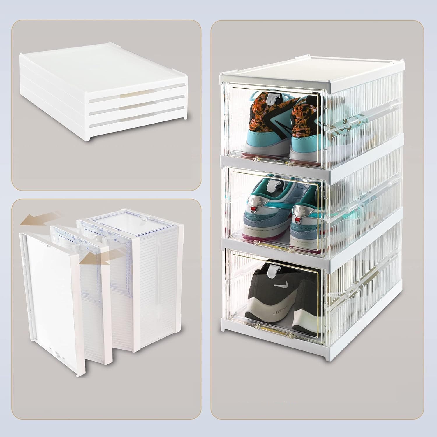Stackable Multifunctional Storage 3 Layers thumbnail 4
