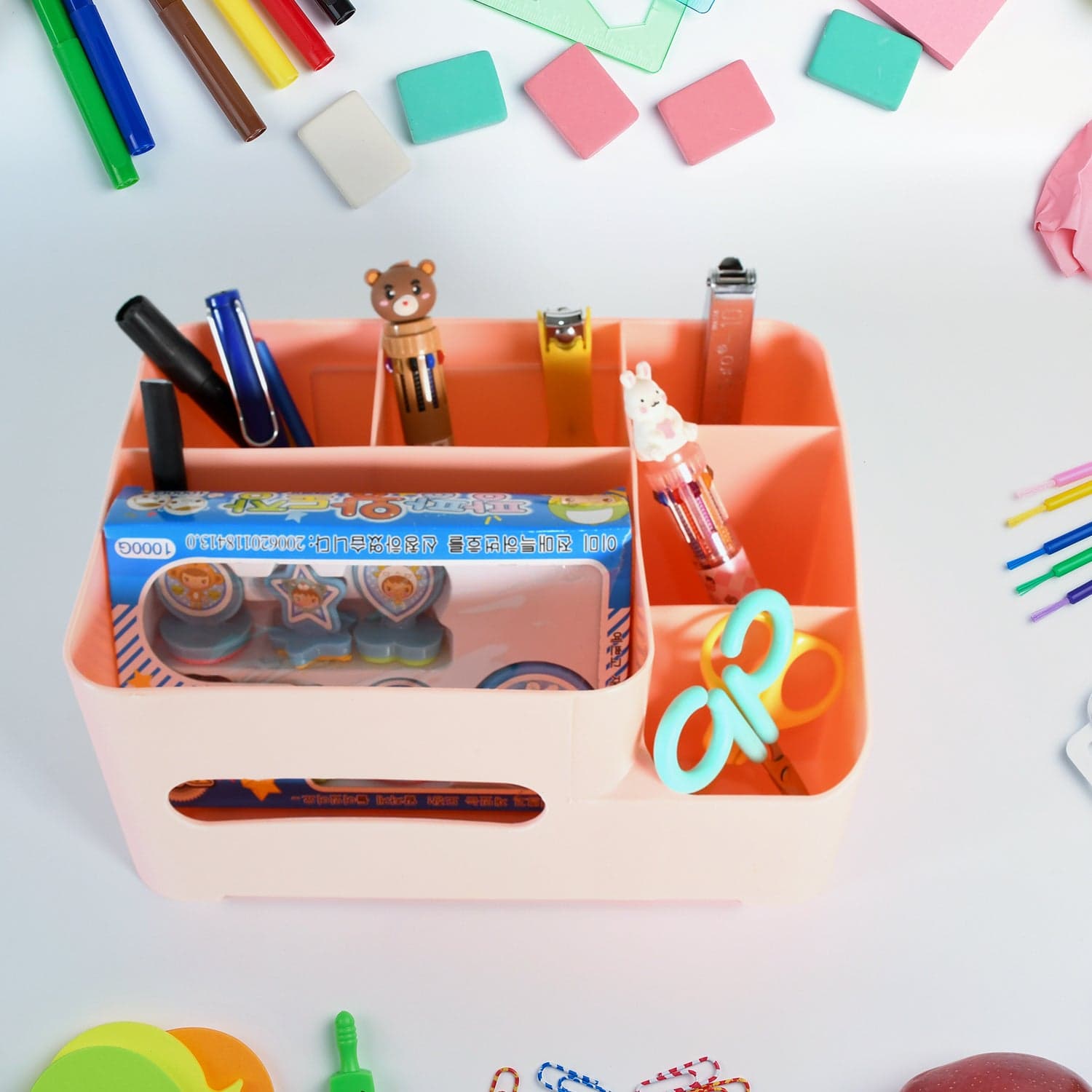 6-Compartment Desk Organizer Of Multi-Function Storage For Tissue thumbnail 4