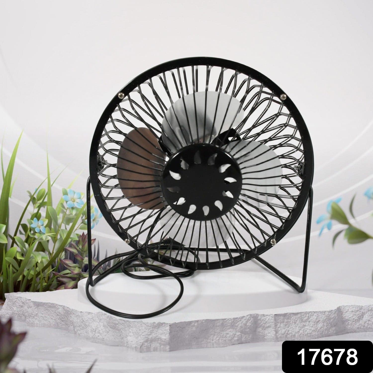 Usb Table Desk Personal Metal Electronic Fan, Compatible With Computers, Laptops, Student Dormitory, Suitable For Office, School Use (1 Pc) ID-17678 thumbnail 2