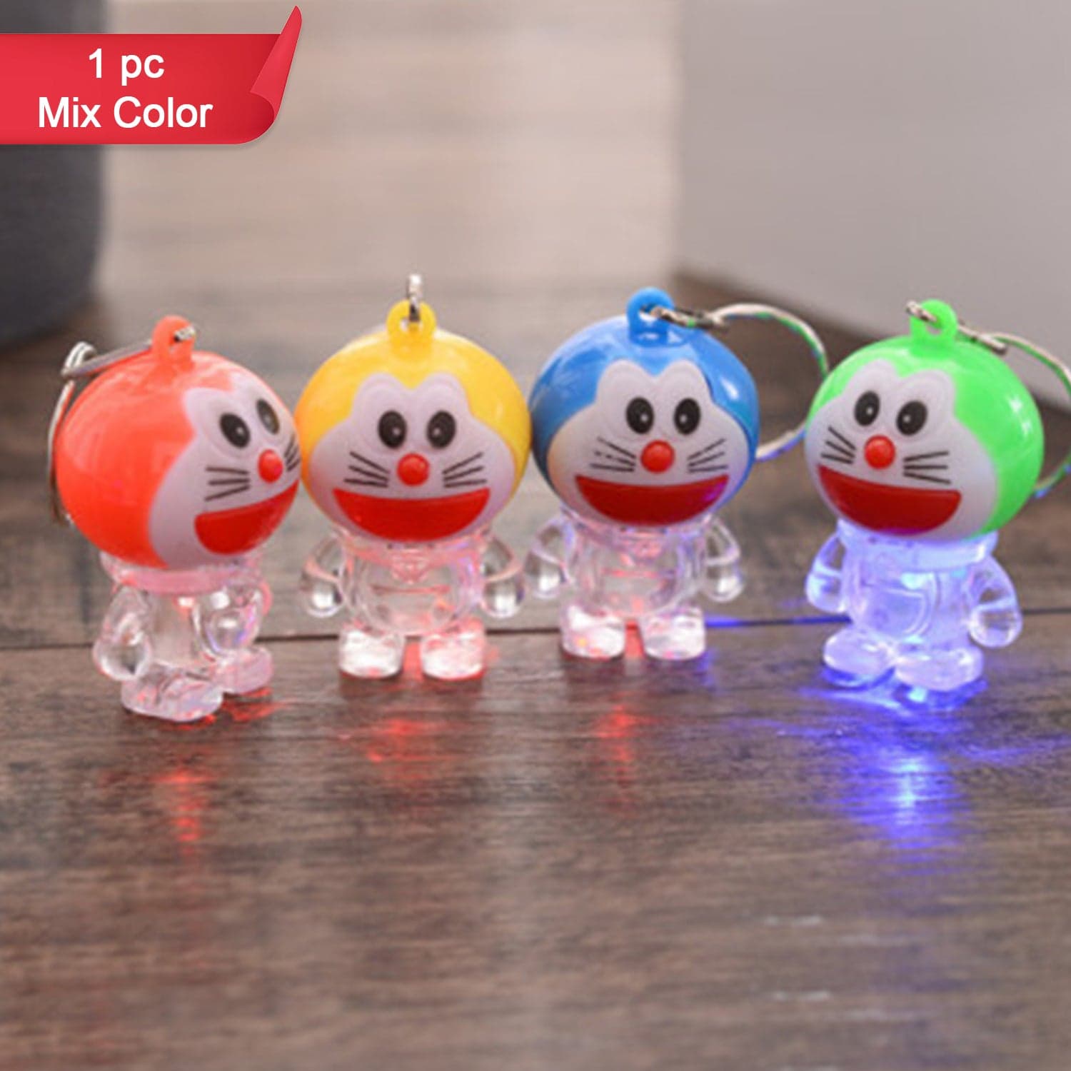Doremon lightning keychain, 2 colored lightning keychain (1 pc) thumbnail 6