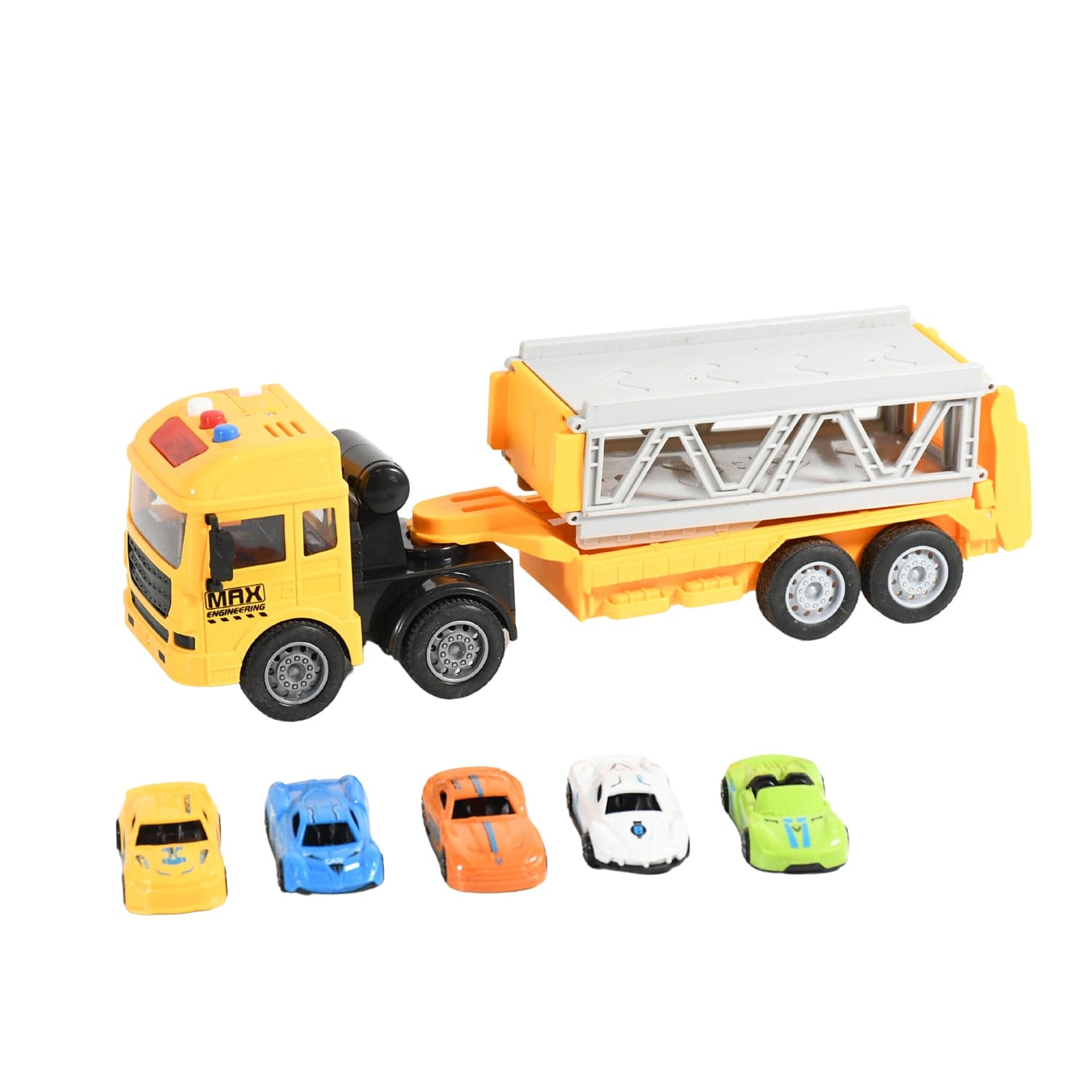 Realistic Long-Haul Toy Vehicle Transport Playset with Lights and Sound thumbnail 8