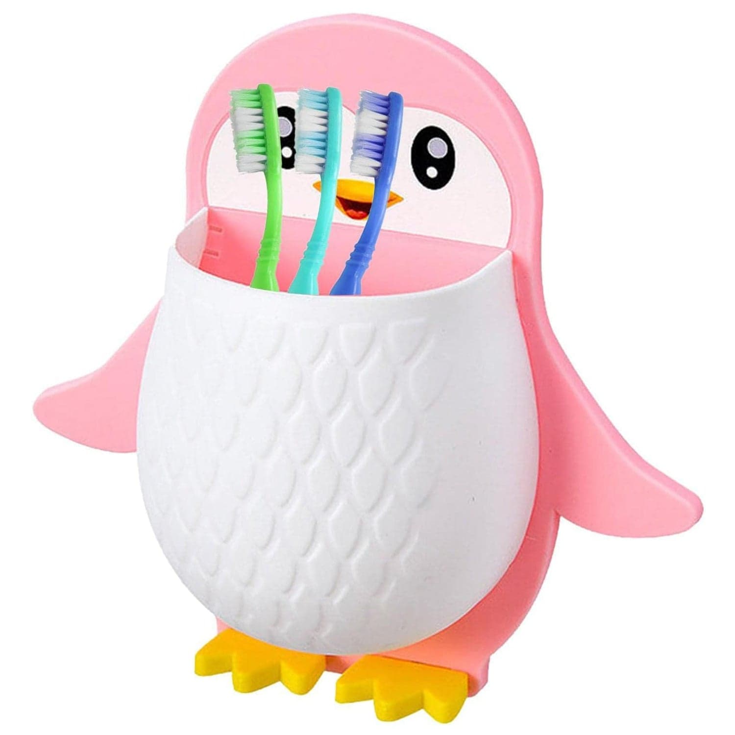 Penguin Storage Box, Adhesive Remote Case, Electric Toothbrushes Holder, Universal Controller Holder, Wall Nightstand, Office Plastic Wall Mount thumbnail 4
