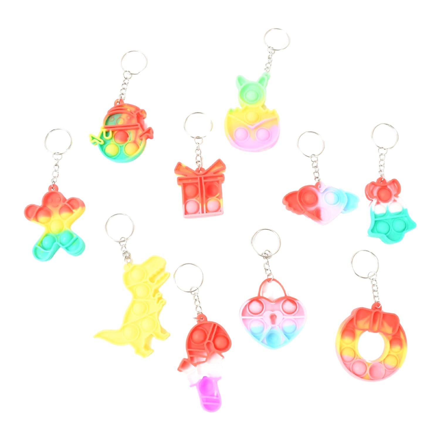 Compact Pop It Keychain of Fun Stress Relief Fidget Toy (1 Pc | Mix Design) thumbnail 5