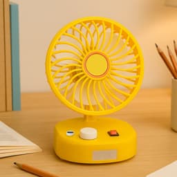 Usb-C Type Rechargeable Portable Fan With Led Light Heavy Duty Motor & Foldable Fan With Charging Port Home