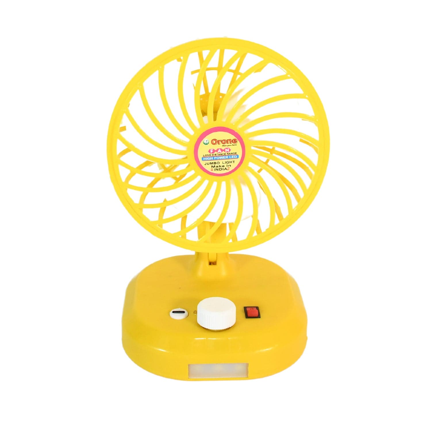 Usb-C Type Rechargeable Portable Fan With Led Light Heavy Duty Motor & Foldable Fan With Charging Port Home thumbnail 4
