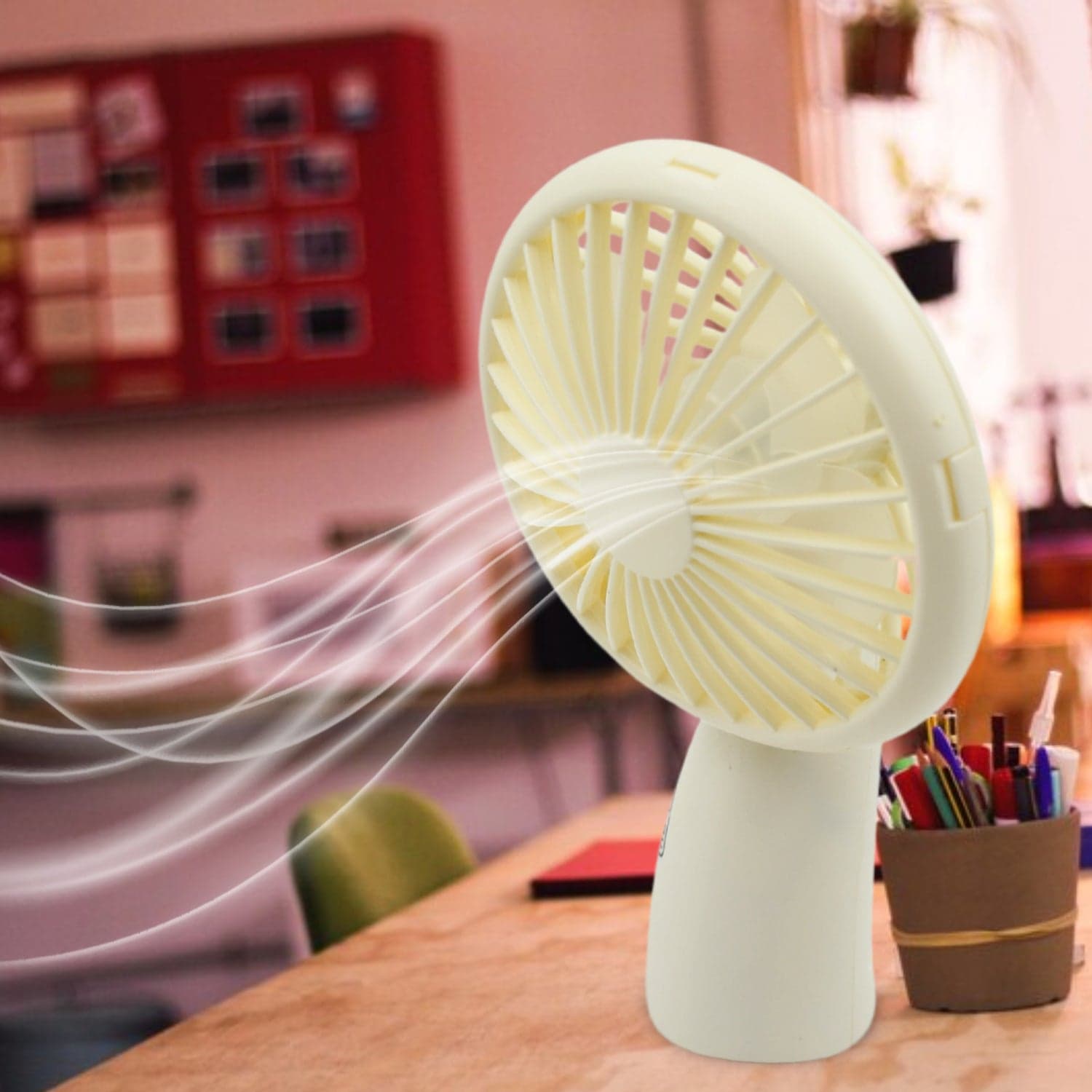 Mini Handheld Fan, Portable Rechargeable Mini Fan, Portable Easy To Carry, For Home, Office, Travel And Outdoor Use (1 Pc) thumbnail 5