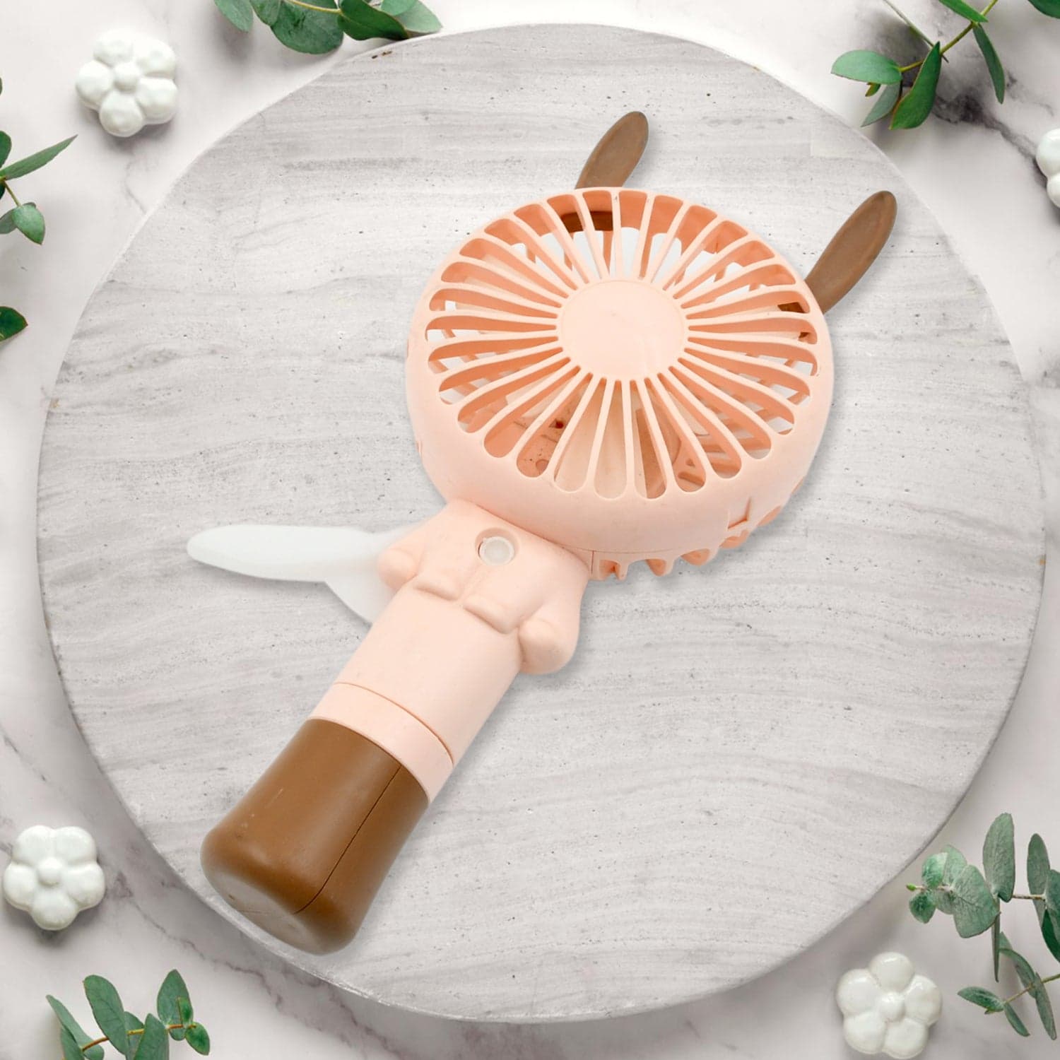 Portable Small Fan Handheld, Mini Student Handheld Dormitory Class Personal Fan Without Battery & Usb Cable Operated Manual Hand Press Fan (1 Pc) thumbnail 3