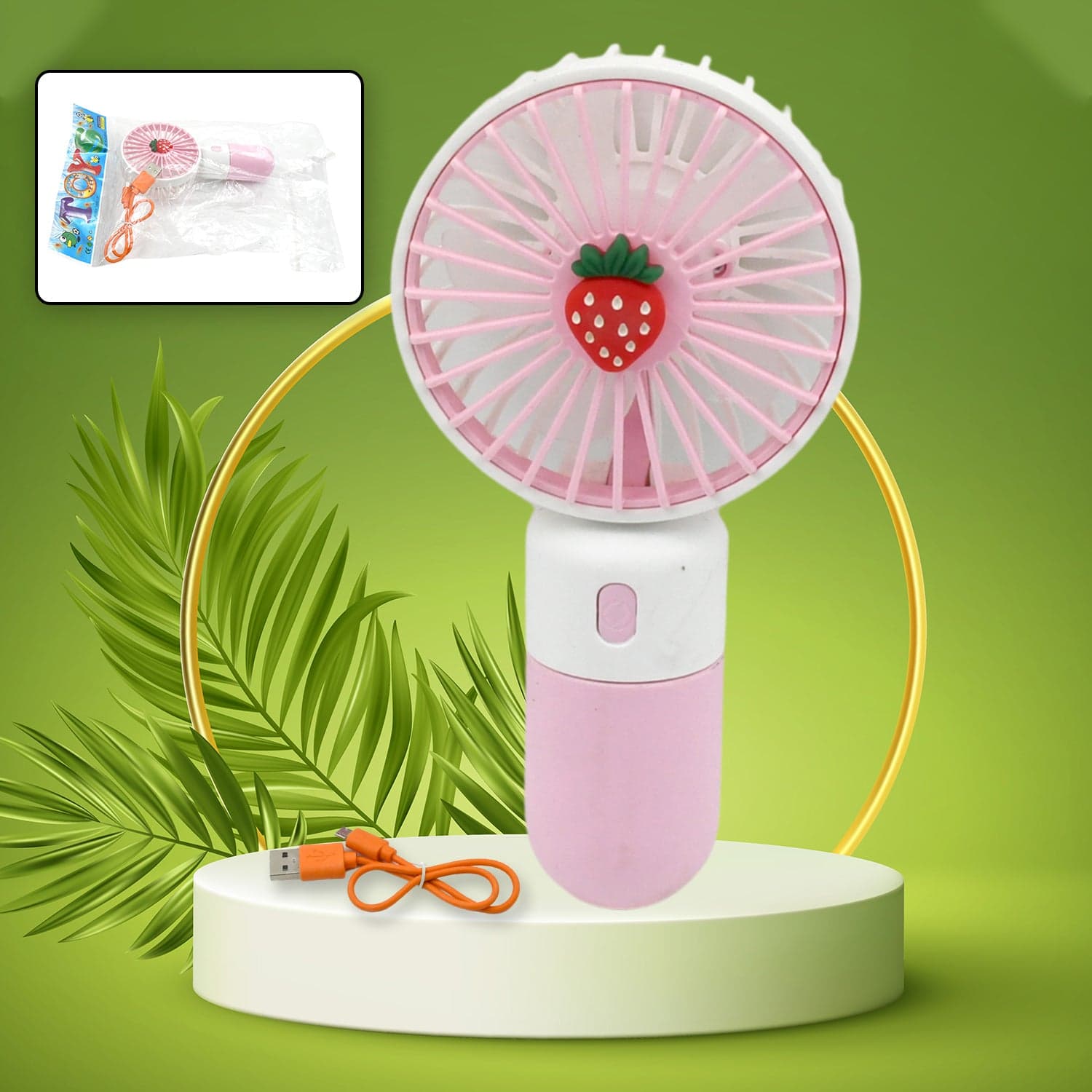 Portable Small Electric Fan Handheld, Rechargeable Mini Student Handheld Dormitory Class Personal Fan thumbnail 3