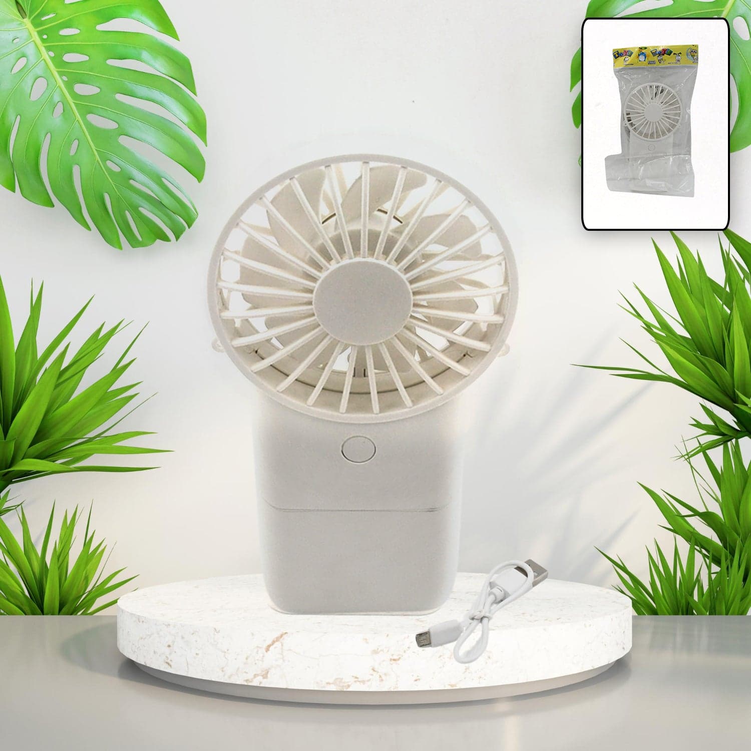Portable Handheld Electric Fan for Personal Use With 3 Modes (1 Pc, USB) thumbnail 1