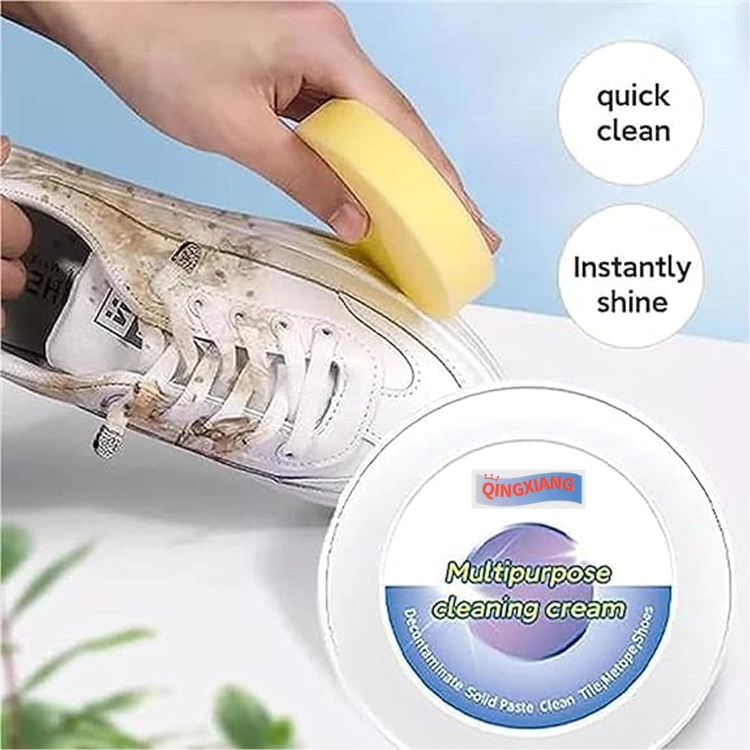 Shoe Cleaning Cream of Stain Remover for Sneakers, White Rubber Sole & Polish (260g) thumbnail 4