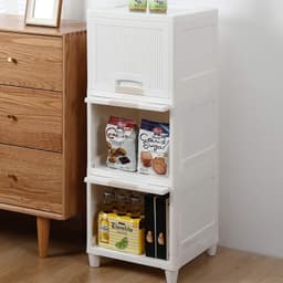 Multipurpose Storage Cabinet & Storage Solutions Plastic Drawers (3 Layer)