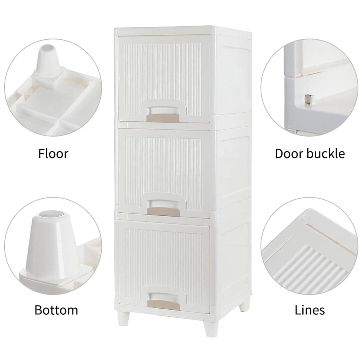 Multipurpose Storage Cabinet & Storage Solutions Plastic Drawers (3 Layer) thumbnail 4