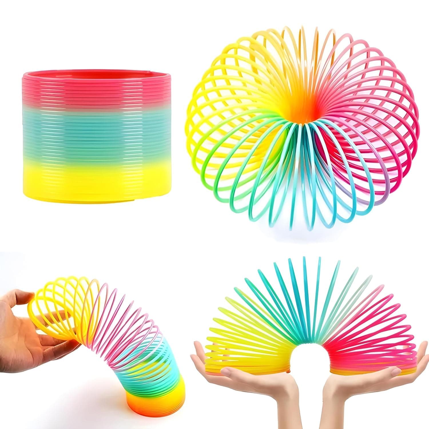 Rainbow Slinky Spring Toy Of Compact, Portable Fun Toy For Kids & Adults, Great For Birthdays (1 Pc) thumbnail 1