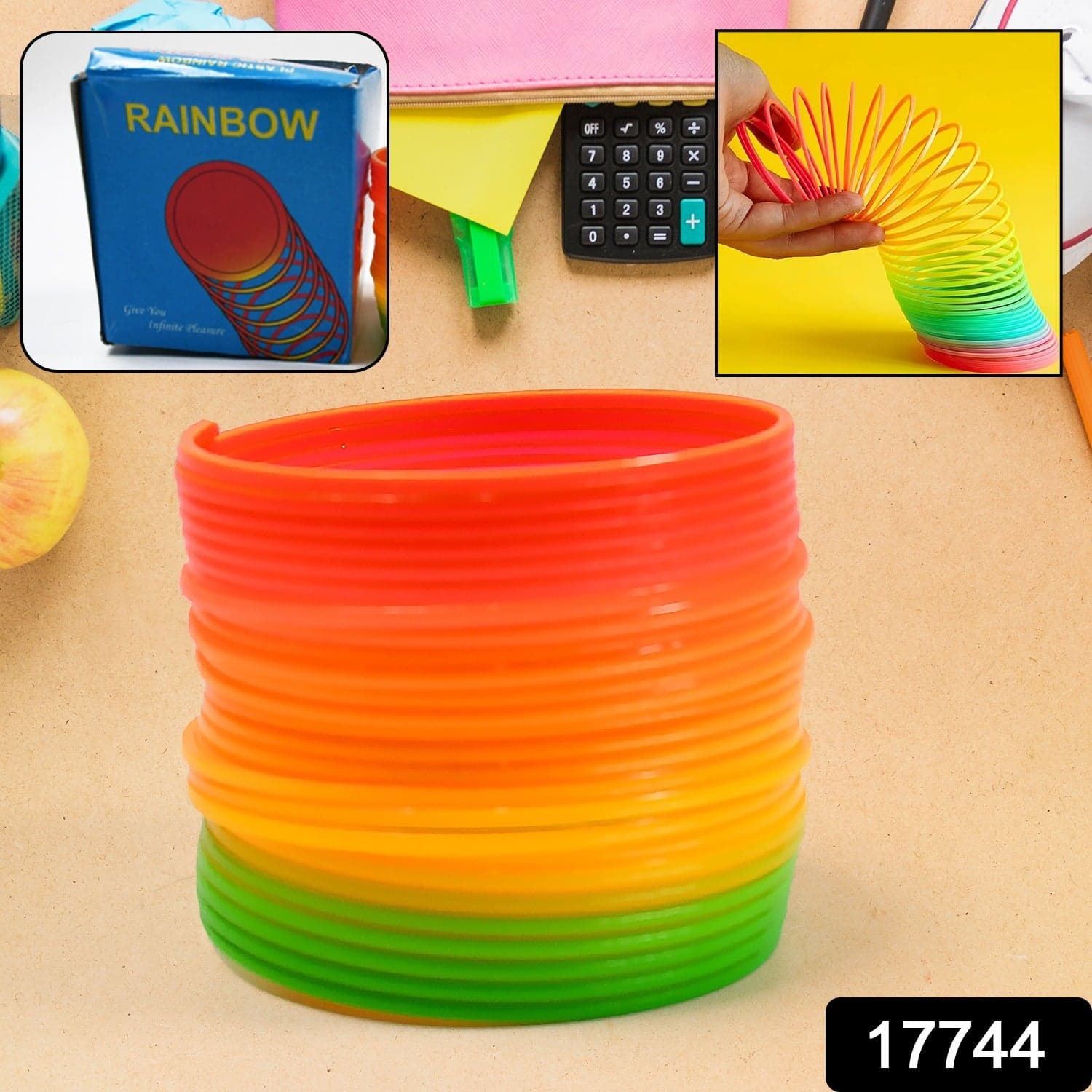 Rainbow Slinky Spring Toy Of Compact, Portable Fun Toy For Kids & Adults, Great For Birthdays (1 Pc) thumbnail 2