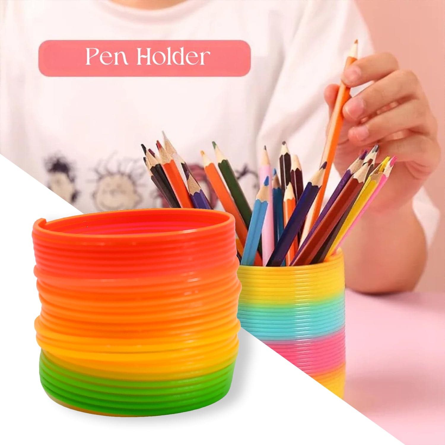 Rainbow Slinky Spring Toy Of Compact, Portable Fun Toy For Kids & Adults, Great For Birthdays (1 Pc) thumbnail 6