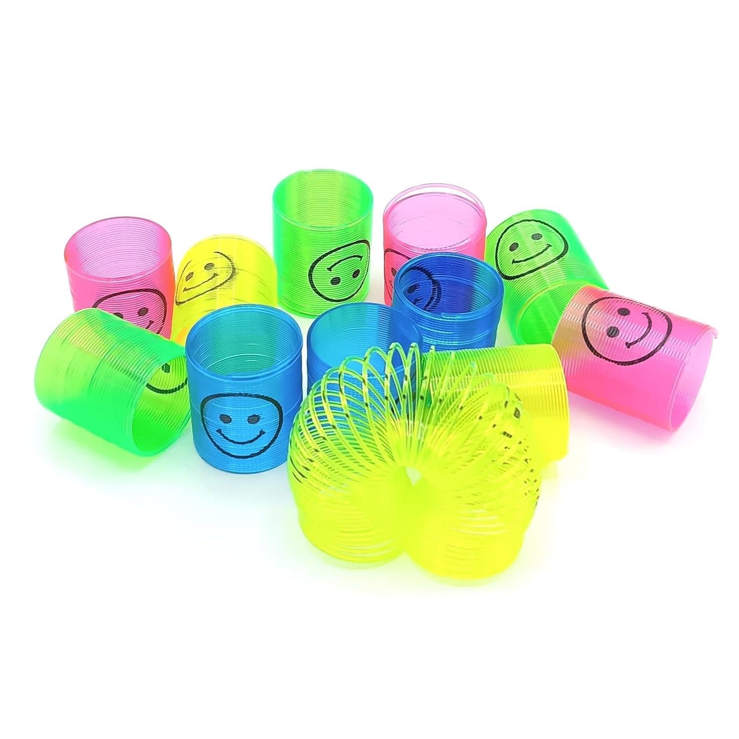 Multicolor Magic Smiley Spring, Spring Toys, Slinky, Slinky Spring Toy, Toy For Kids For Birthdays, Compact And Portable Easy To Carry (12 Pcs Set) thumbnail 5