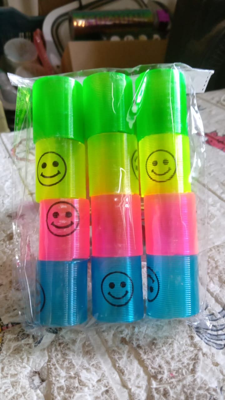 Multicolor Magic Smiley Spring, Spring Toys, Slinky, Slinky Spring Toy, Toy For Kids For Birthdays, Compact And Portable Easy To Carry (12 Pcs Set) thumbnail 8