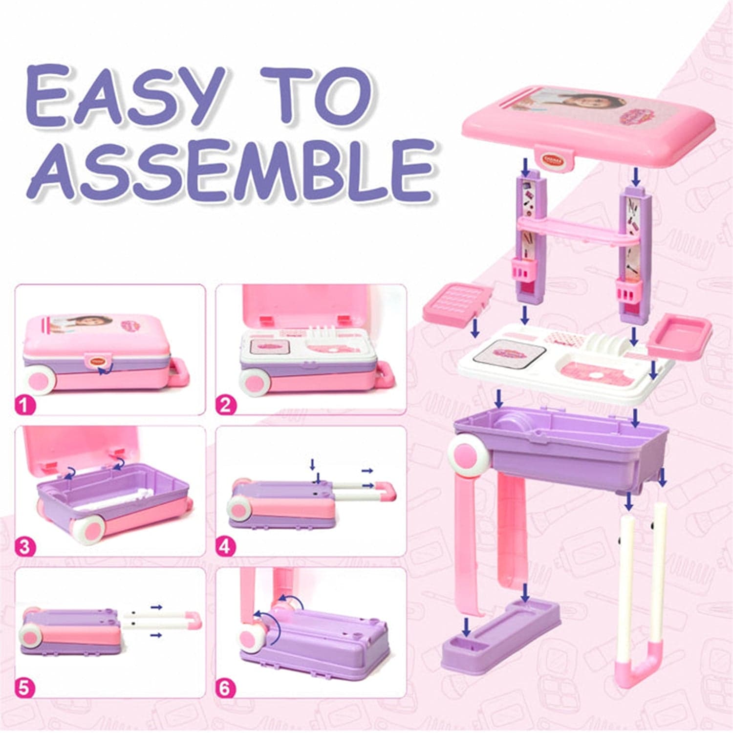 Big Beauty Set Suitcase On Wheel thumbnail 8
