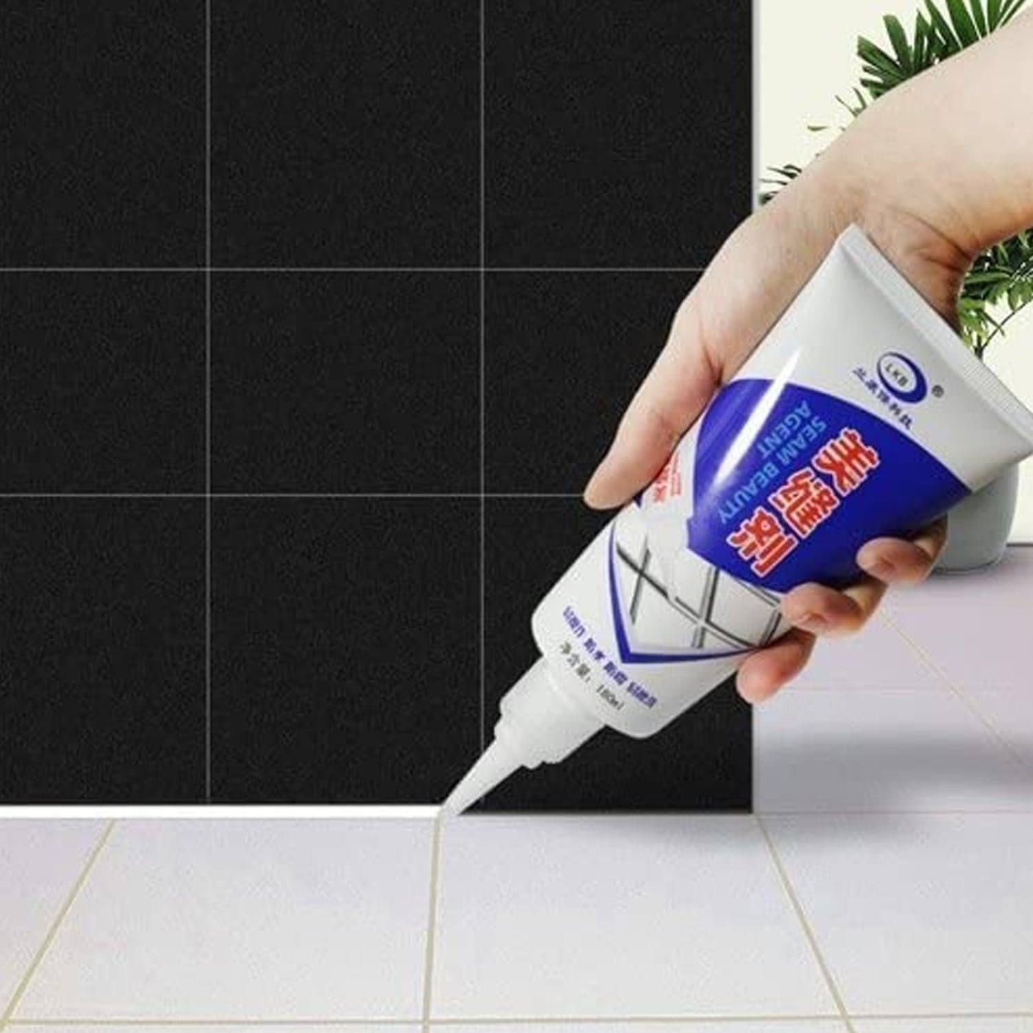 Waterproof Tile Gap / Crack / Grout Filler Water-Resistant Silicone Sealant For Diy Home Sink Gaps / Tiles Gaps / Grouts Repair Filler Tube For Home thumbnail 1