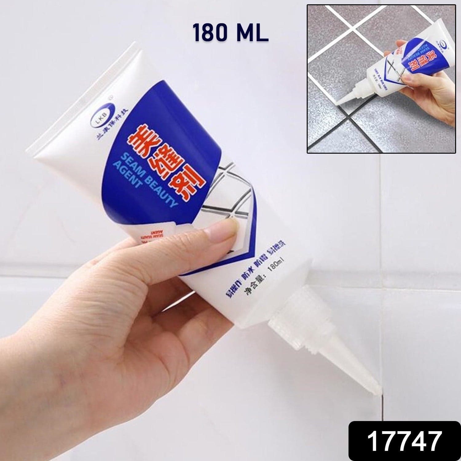 Waterproof Tile Gap / Crack / Grout Filler Water-Resistant Silicone Sealant For Diy Home Sink Gaps / Tiles Gaps / Grouts Repair Filler Tube For Home thumbnail 2