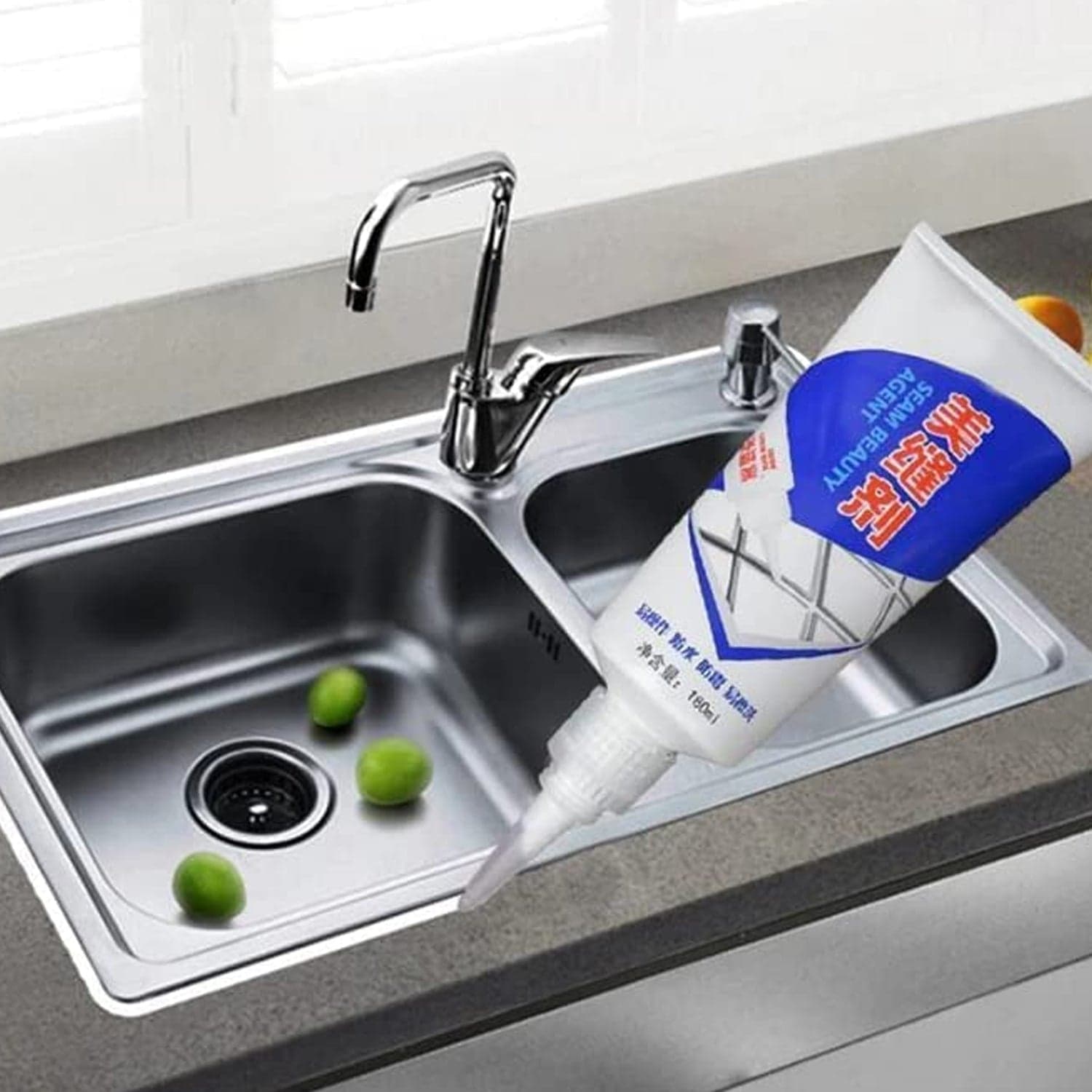 Waterproof Tile Gap / Crack / Grout Filler Water-Resistant Silicone Sealant For Diy Home Sink Gaps / Tiles Gaps / Grouts Repair Filler Tube For Home thumbnail 7