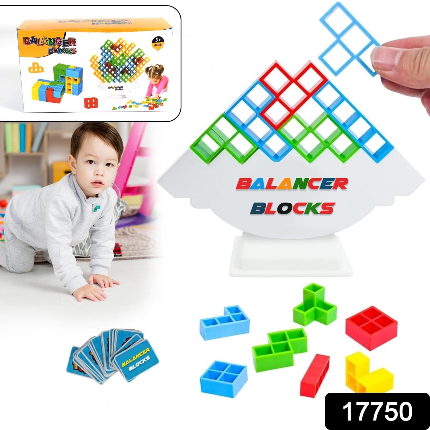 3D Tower Game Tower Balance Game & Tower Stacking Game Age 3+ Years (16 Pcs Set) thumbnail 2