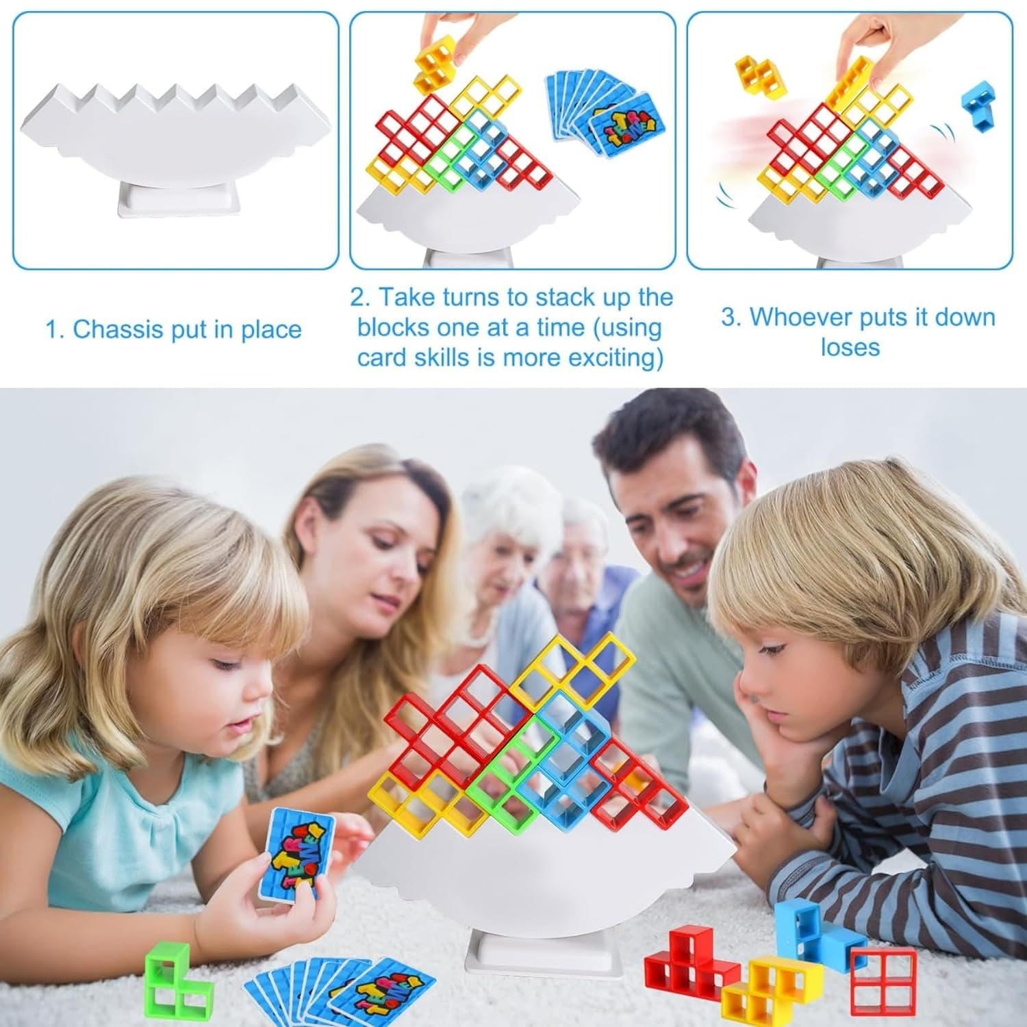 3D Tower Game Tower Balance Game & Tower Stacking Game Age 3+ Years (16 Pcs Set) thumbnail 3
