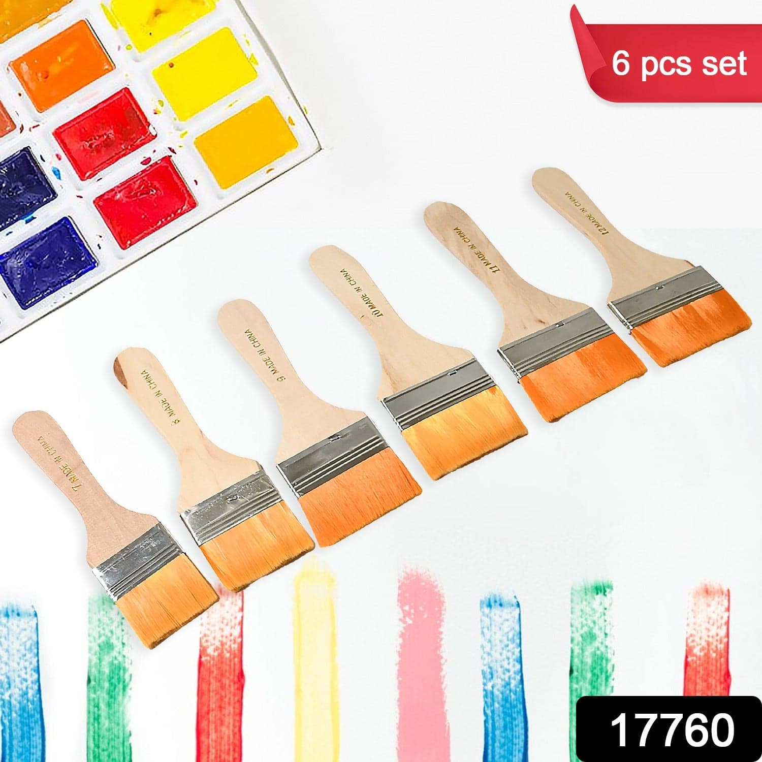 Painting Brush Nylon Pine Brush Tool Board Brush Dusting Cleaning Wall Paint Brush (6 Pc Set) thumbnail 2