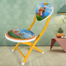 Heart Shape Kids Chair Cartoon Printed Foldable Kids / Children Folding Chair For Playrooms