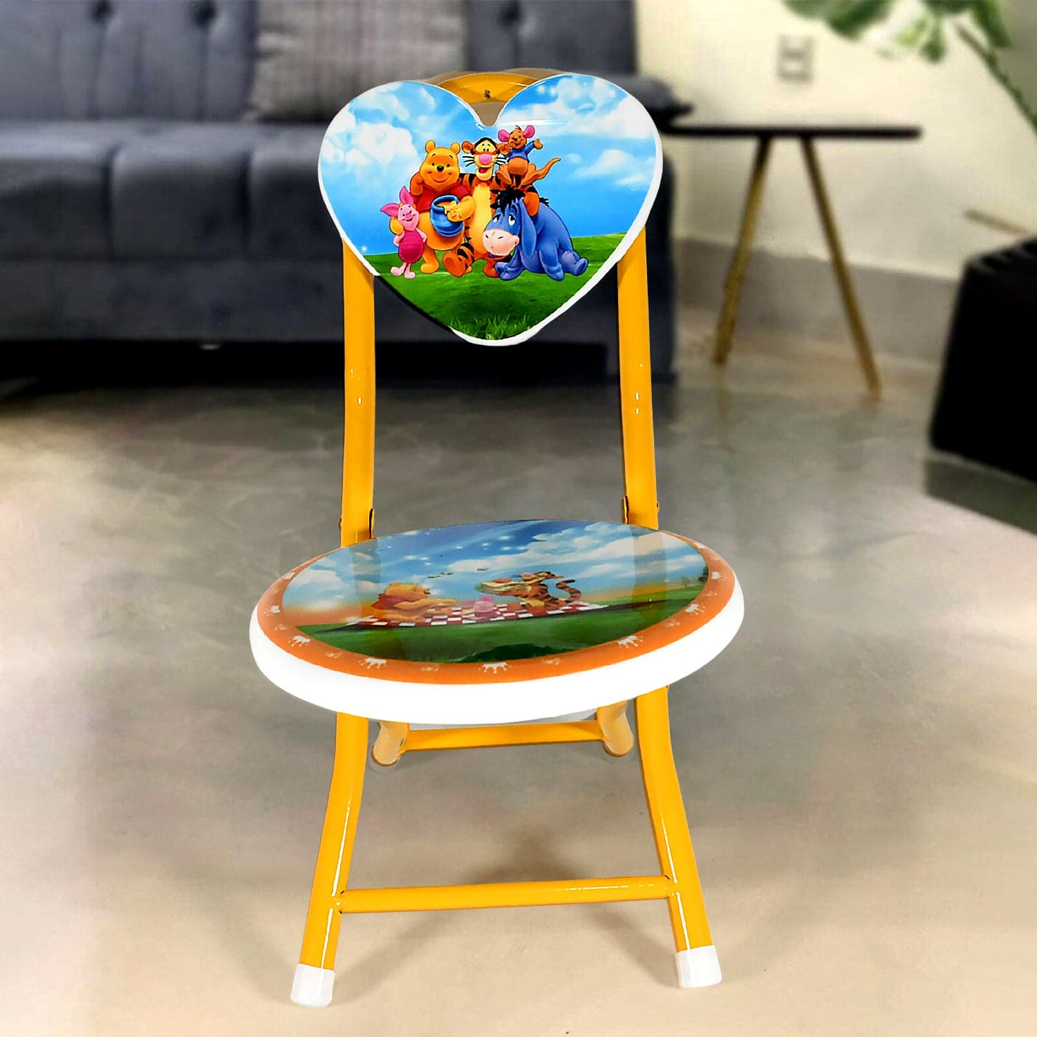 Heart Shape Kids Chair Cartoon Printed Foldable Kids / Children Folding Chair For Playrooms thumbnail 3