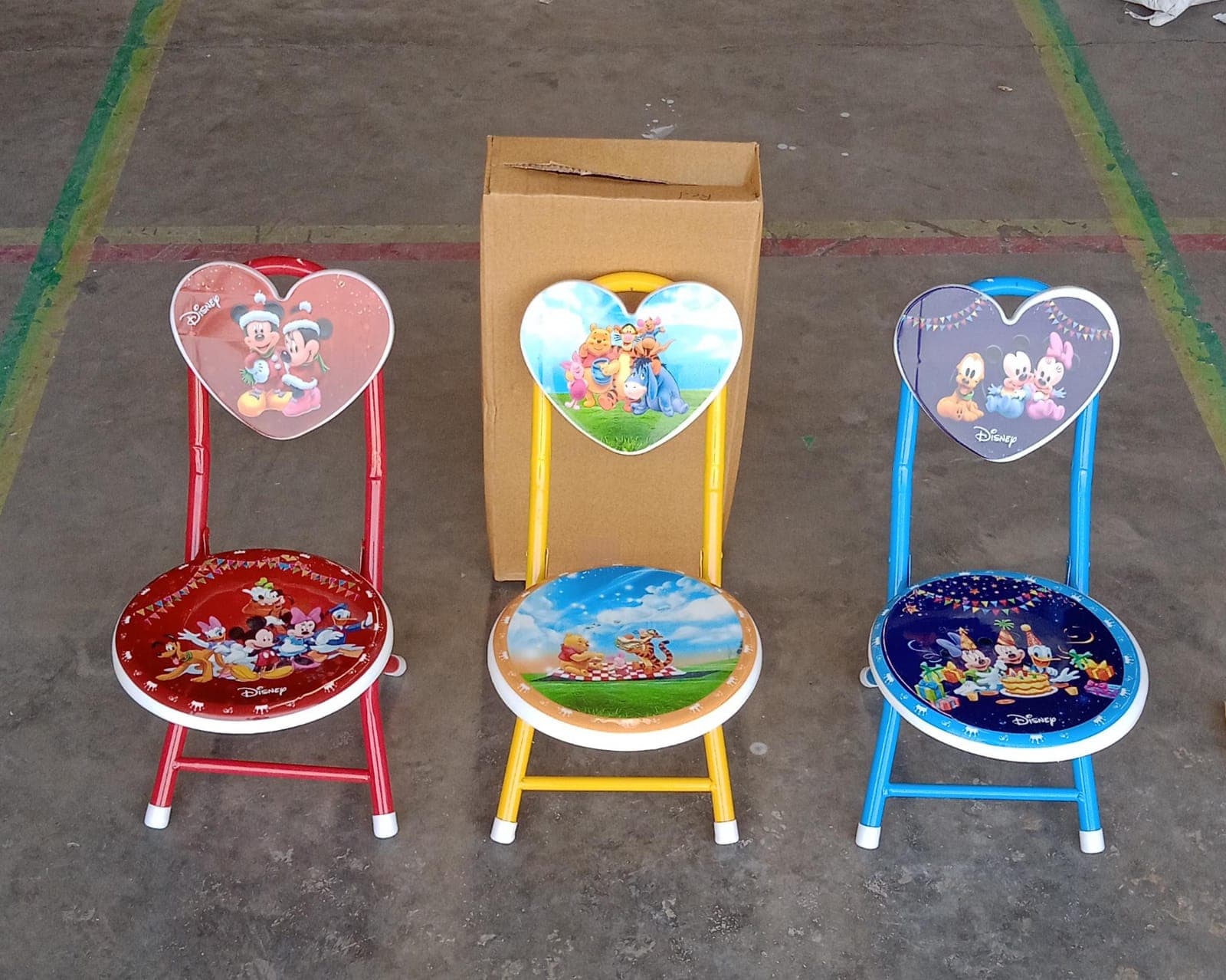 Heart Shape Kids Chair Cartoon Printed Foldable Kids / Children Folding Chair For Playrooms thumbnail 8