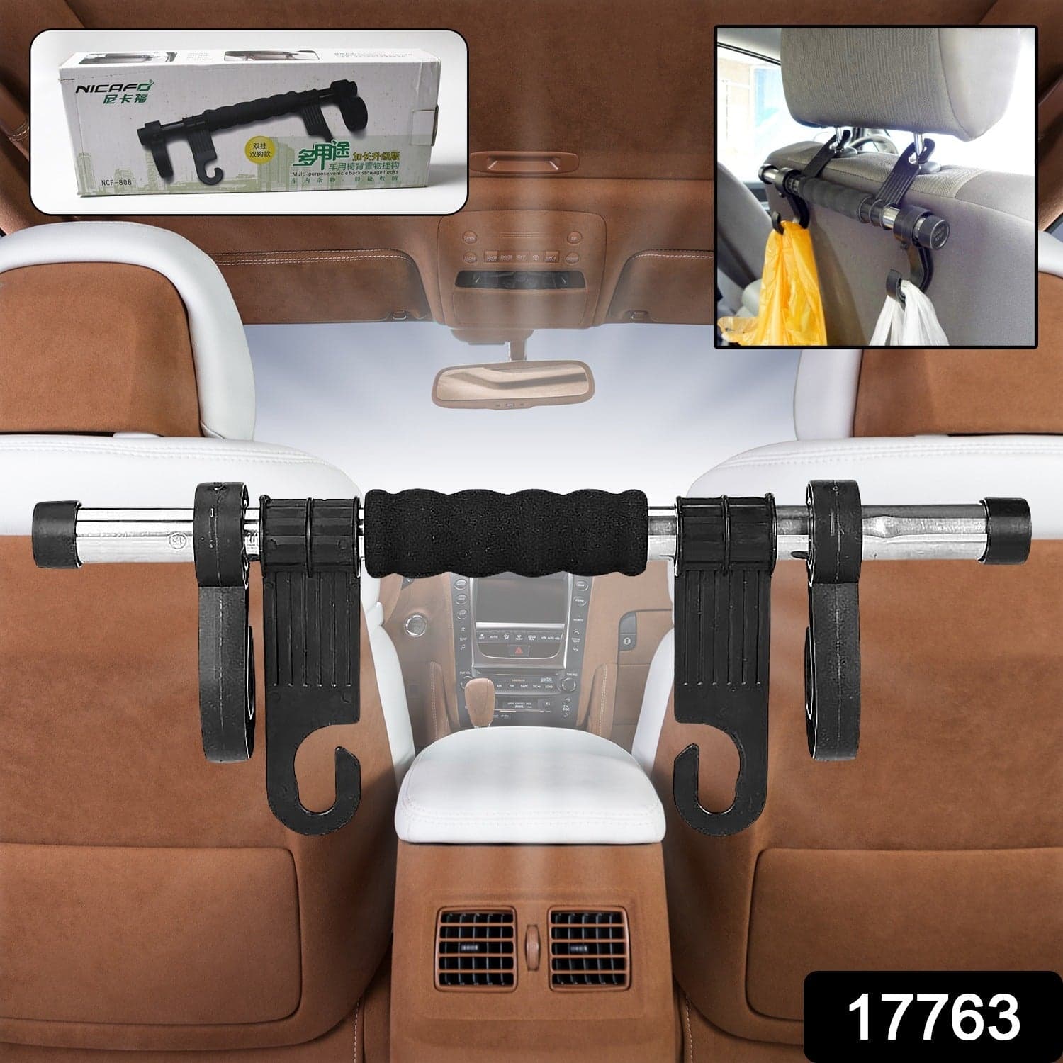 Back Seat Organizer Head Rest Luggage Bag Holder Hook Hanger Kit for Car Truck SUV thumbnail 2