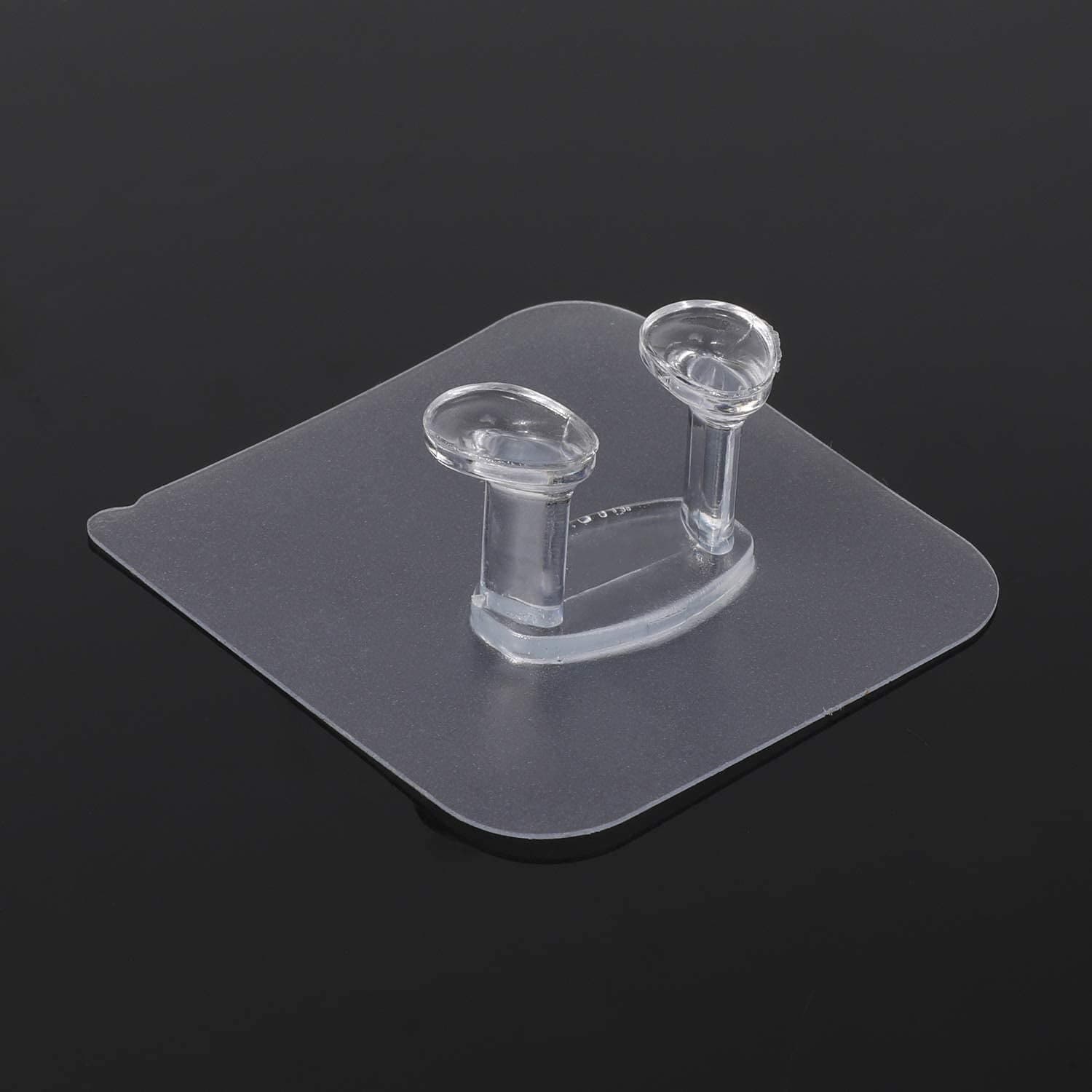 Transparent Self-Adhesive Wall Hook Of Drill-Free, Waterproof & Oil-Proof For Toothbrush, Socket (1 Pc) thumbnail 6
