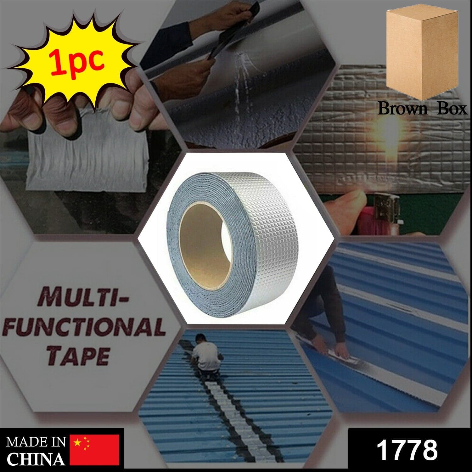 Self-Adhesive Insulation Resistant High Temperature Heat Reflective Aluminium Foil Duct Tape Roll (0.8mm) thumbnail 2