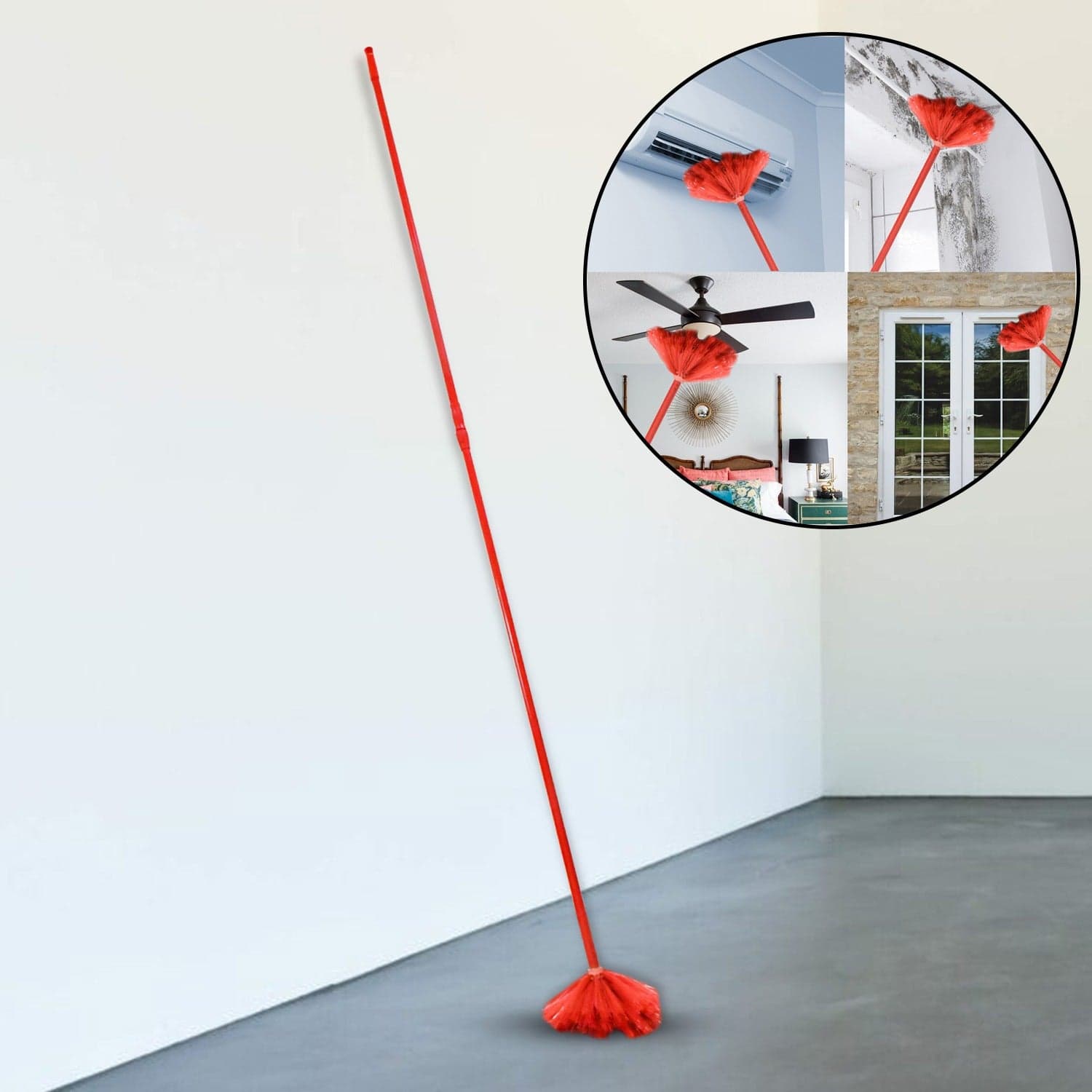 90-inch Metal Extendable Cobweb Brush of Ceiling, Fan & Light Dust Cleaning (MOQ: 3) thumbnail 1