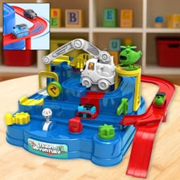 Adventure Toys, City Rescue Preschool Toy, Race Tracks For Boys, Parent-Child Interactive Kids Race Car Track Play Sets (Adventure Toy)