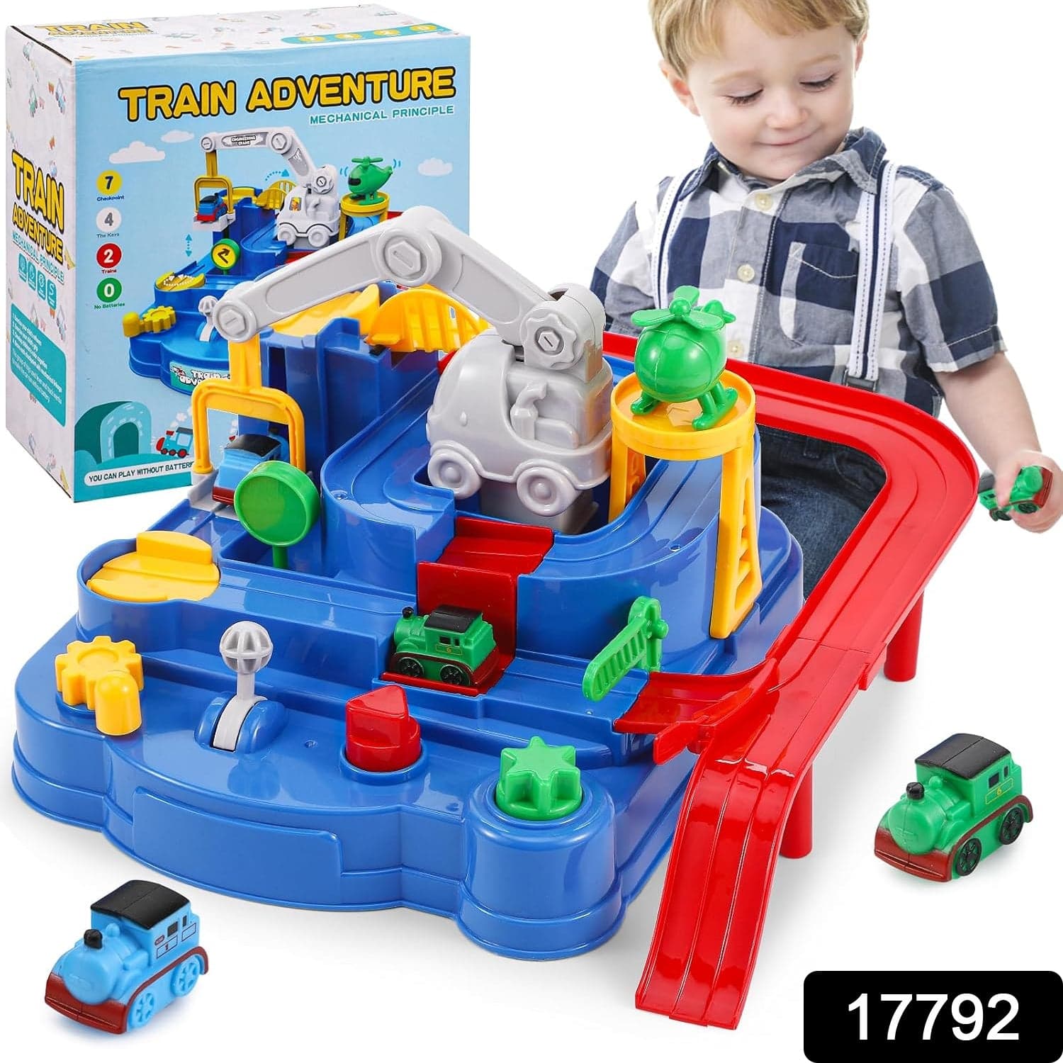 Adventure Toys, City Rescue Preschool Toy, Race Tracks For Boys, Parent-Child Interactive Kids Race Car Track Play Sets (Adventure Toy) thumbnail 2