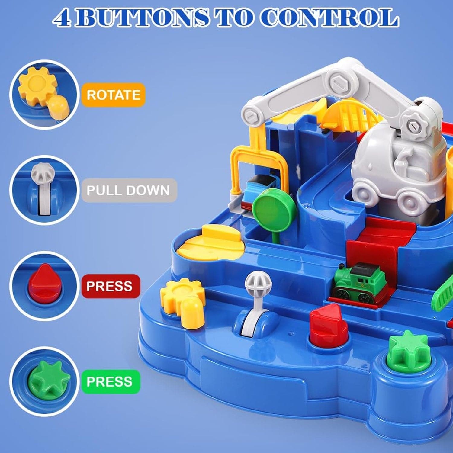 Adventure Toys, City Rescue Preschool Toy, Race Tracks For Boys, Parent-Child Interactive Kids Race Car Track Play Sets (Adventure Toy) thumbnail 5