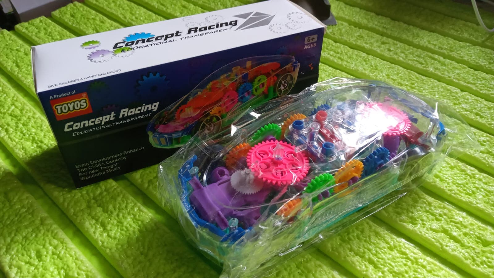 Automatic 360 Degree Rotating Transparent Gear Concept Car With Musical And 3D Flashing Lights Toy (Multicolor / Battery Not Included) thumbnail 9