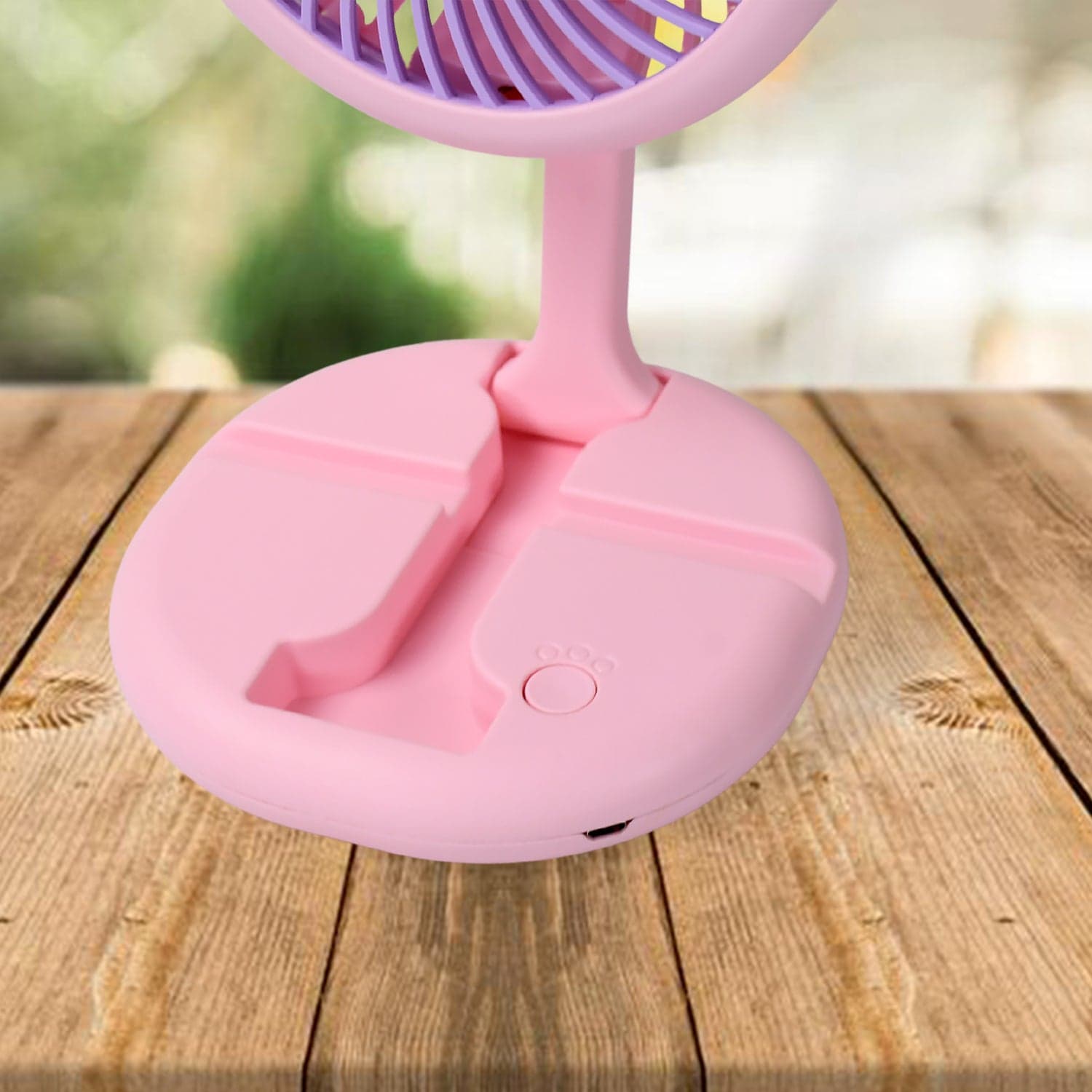 Usb Rechargeable Portable Fan With Led Light Heavy Duty & Foldable Fan With Charging Port Home thumbnail 6