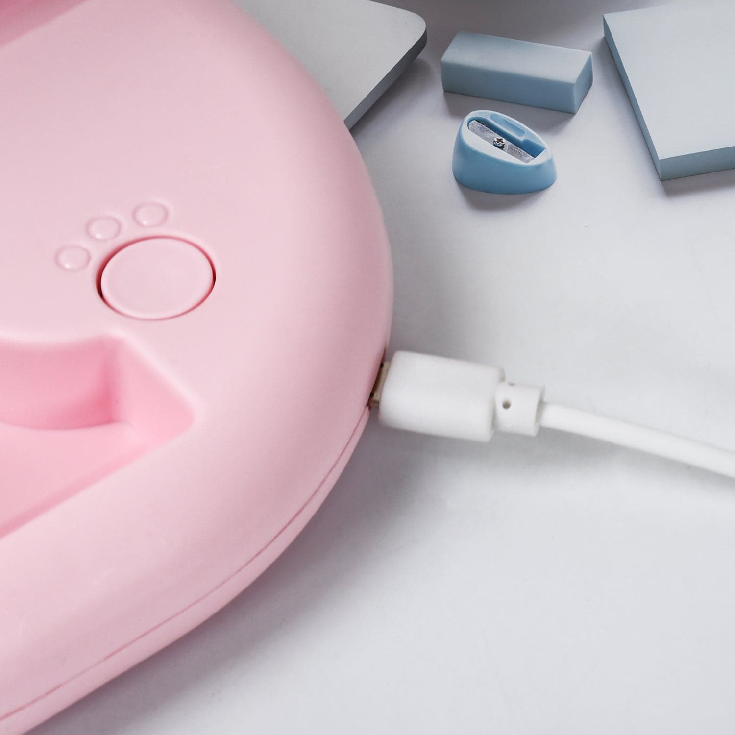 Usb Rechargeable Portable Fan With Led Light Heavy Duty & Foldable Fan With Charging Port Home thumbnail 8